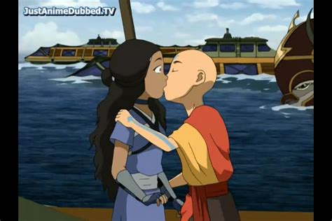 avatar aang kissing katara